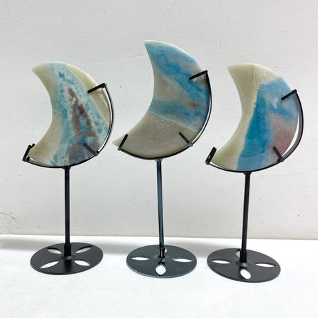 6 Pieces Trolleite Stone Moon With Stand -Wholesale Crystals