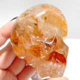 6 Pieces Unique Fire Quartz Skull Carving - Wholesale Crystals