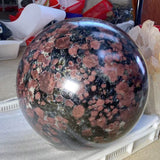 60.6KG Large Garnet Mixed Astrophyllite Sphere (Sea Freight Only) -Wholesale Crystals