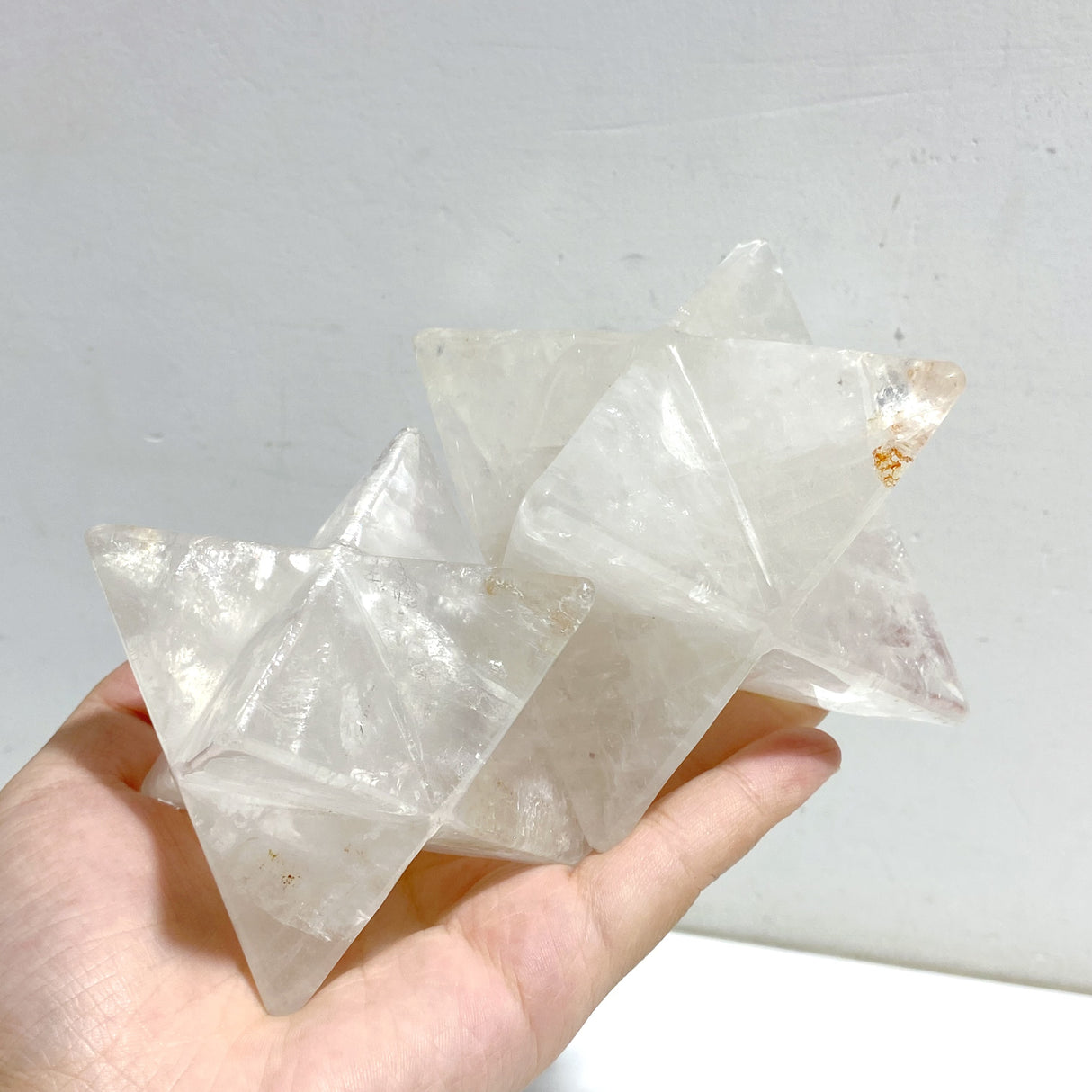 6 Pieces Large Clear Quartz Merkaba