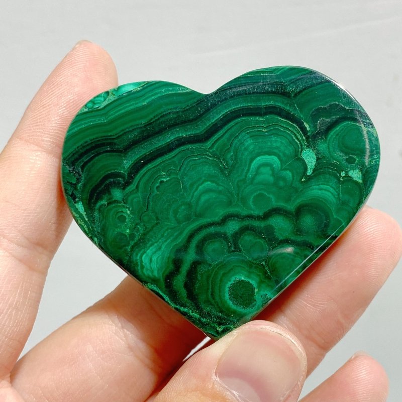 61 Pieces Malachite Heart -Wholesale Crystals