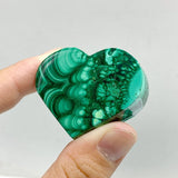 61 Pieces Malachite Heart -Wholesale Crystals