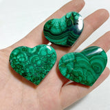 61 Pieces Malachite Heart -Wholesale Crystals