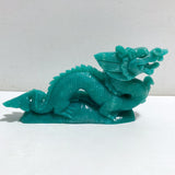 High Quality Amazonite Chinese Dragon Crystal Carving