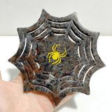 Yooperlite Larvikite Spider Web Carving Wholesale