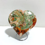 5 Pieces Large Money Agate Heart With Stand