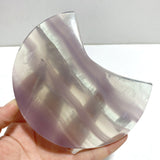 5 Pieces Fluorite Moon Carving With Stand