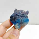 13 Pieces Trolleite Stone Tiger Head Carving Closeout