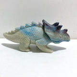 2 Pieces Trolleite Stone Triceratops Three-horned Dinosaur Crystal Carving