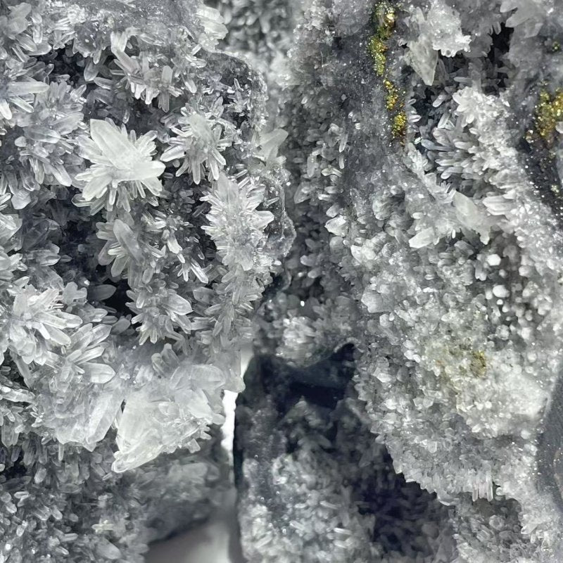 7 Pieces Black Clear Quartz Cluster Raw Side Point Tower - Wholesale Crystals