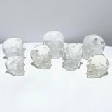 7 Pieces Clear Quartz Skull Carving Closeout - Wholesale Crystals