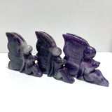 7 Pieces Deep Purple Lepidolite Butterfly Fairy Carving - Wholesale Crystals
