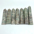 7 Pieces Green Sakura Flower Agate Point - Wholesale Crystals