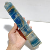 7 Pieces High Quality Blue Onyx Four - sided Tower Point - Wholesale Crystals