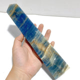 7 Pieces High Quality Blue Onyx Four - sided Tower Point - Wholesale Crystals