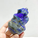 7 Pieces Lapis Lazuli Bear Carving - Wholesale Crystals