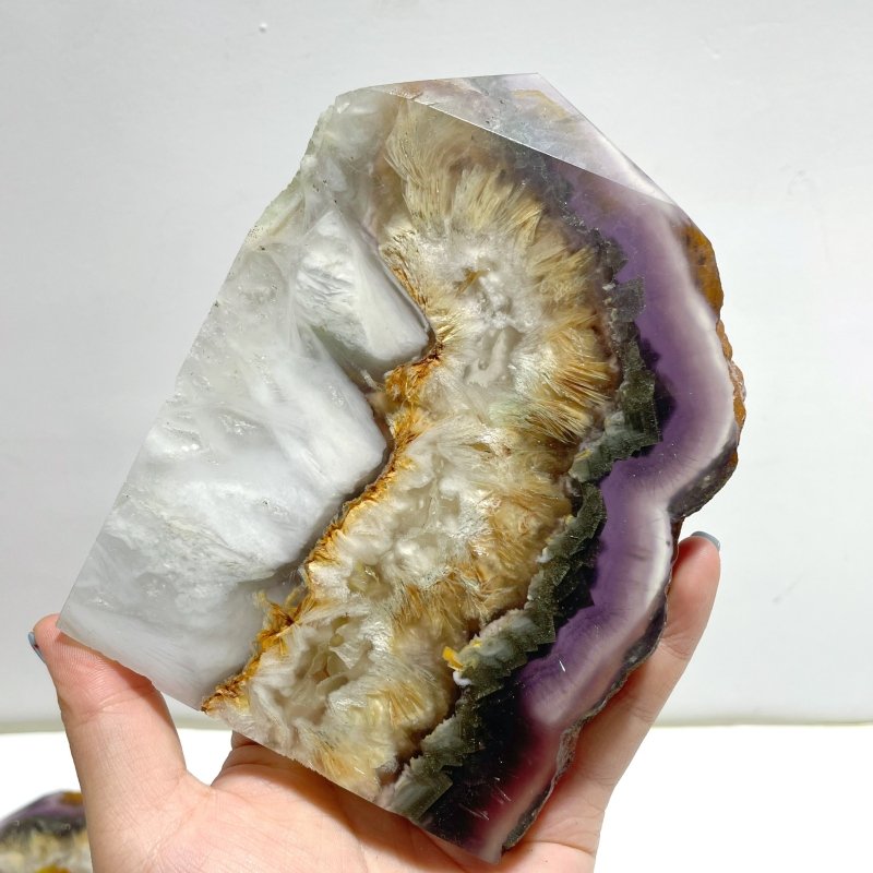 7 Pieces Large Fluorite Mixed Pyrite Point - Wholesale Crystals