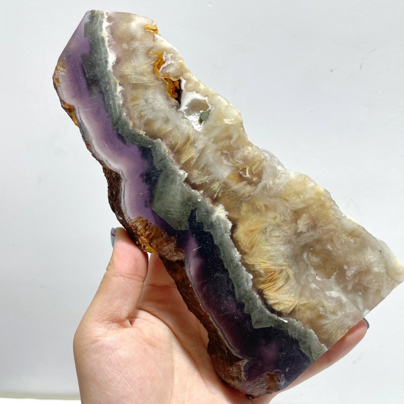 7 Pieces Large Fluorite Mixed Pyrite Point - Wholesale Crystals