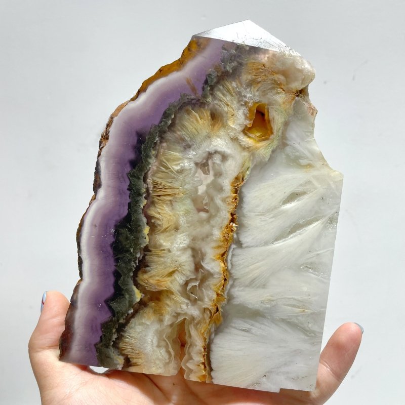 7 Pieces Large Fluorite Mixed Pyrite Point - Wholesale Crystals