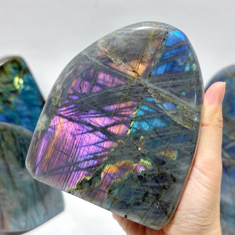 7 Pieces Large Labradorite Free Form High Quality - Wholesale Crystals