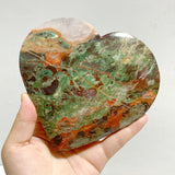 7 Pieces Large Money Agate Heart With Stand -Wholesale Crystals