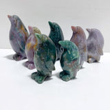 7 Pieces Ocean Jasper Penguin Carving - Wholesale Crystals
