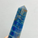 7 Pieces Tall High Quality Blue Onyx Four-sided Tower Point -Wholesale Crystals
