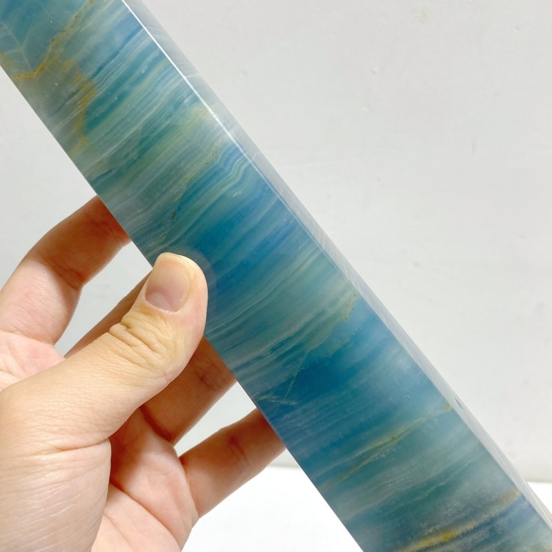 7 Pieces Tall High Quality Blue Onyx Four-sided Tower Point -Wholesale Crystals