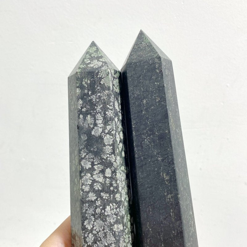 7 Pieces Tall Snowflake Stone Point -Wholesale Crystals