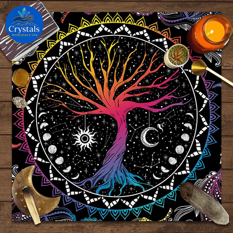 7 Tree of Life Tarot Tablecloth - Wholesale Crystals