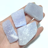 70 Pieces Blue Chalcedony Geode Free Form - Wholesale Crystals