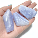 70 Pieces Blue Chalcedony Geode Free Form - Wholesale Crystals