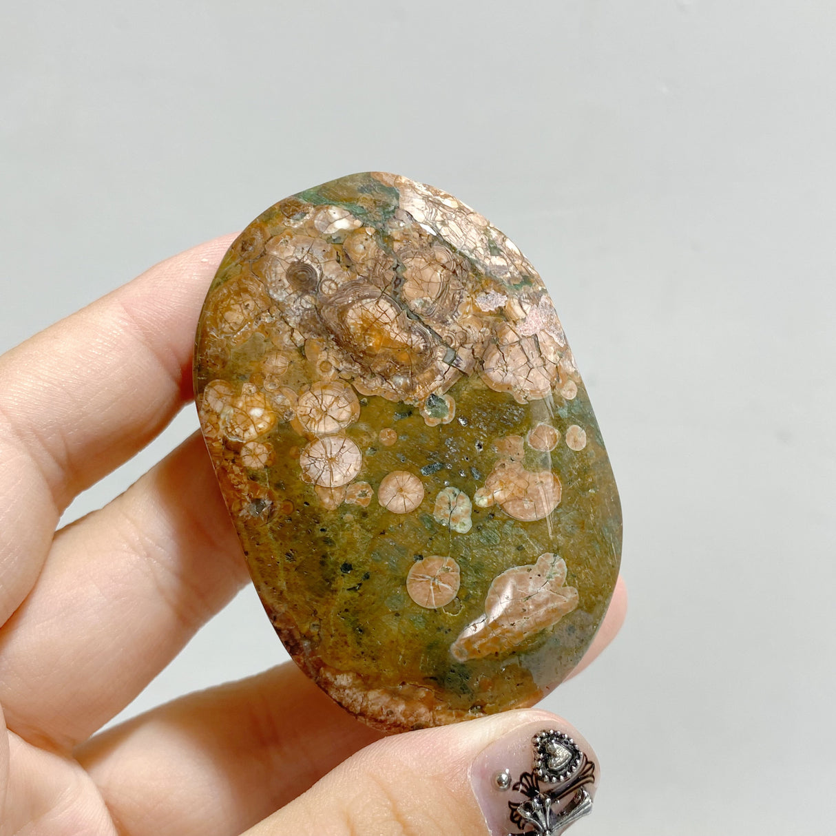 Rainforest Jasper Palm Stone Wholesale