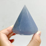 10 Pieces Blue Angelite Diamond Shape