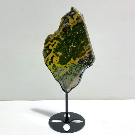 Unique 8th Vein Ocean Jasper Slab With Stand #1