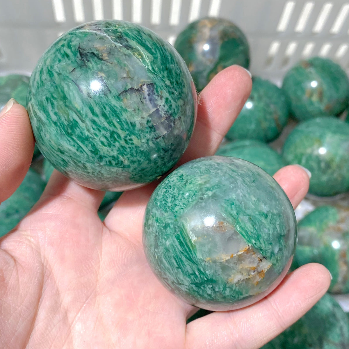 60 Pieces Africa Jade Spheres (Sea Freight Only)