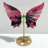 Rhodonite Mixed Quartz Butterfly Wing With Stand Wholesale (No.7-12)
