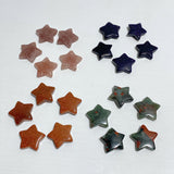 4 Types 3CM Star Carving Wholesale Africa Blood Stone Blue Sandstone