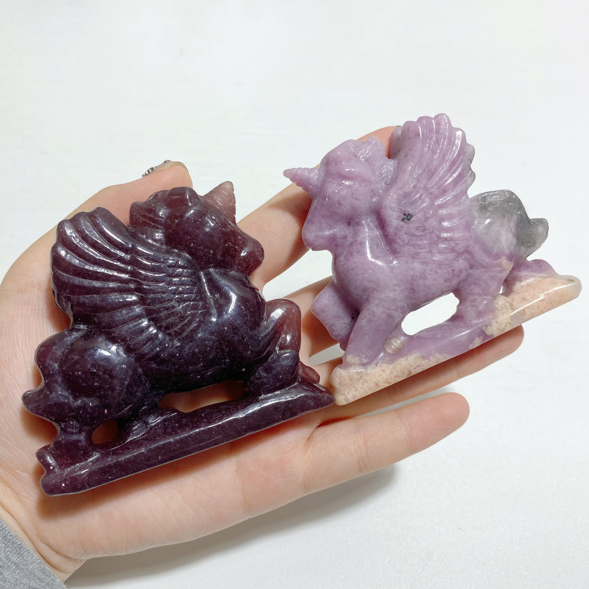 14 Pieces Lepidolite Unicorn Carving Closeout
