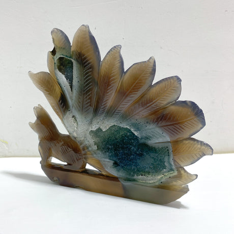 Geode Agate Druzy Nine-tailed Fox Carving #12