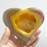 10 Pieces Geode Druzy Agate Heart