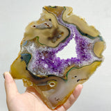 6 Pieces Beautiful Large Amethyst Mixed Geode Druzy Agate Slabs