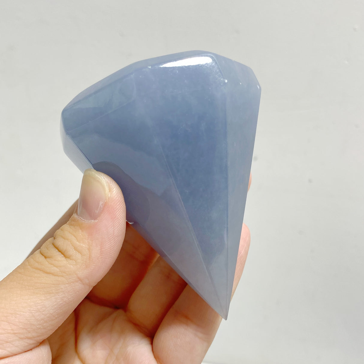 10 Pieces Blue Angelite Diamond Shape