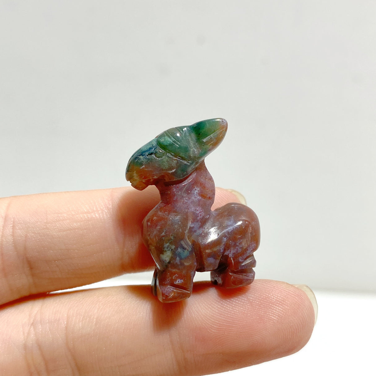 Mini Crazy Agate Ocean Jasper Sheep Carving Wholesale