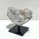 8 Pieces Aura Quartz Cluster Heart With Stand 2 - Wholesale Crystals