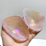 8 Pieces Aura Rose Quartz Bowl Carving - Wholesale Crystals