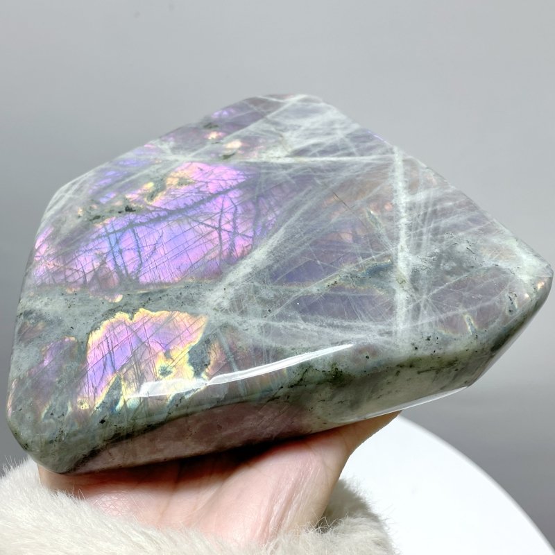 8 Pieces Beautiful Large Purple Labradorite Free Form - Wholesale Crystals