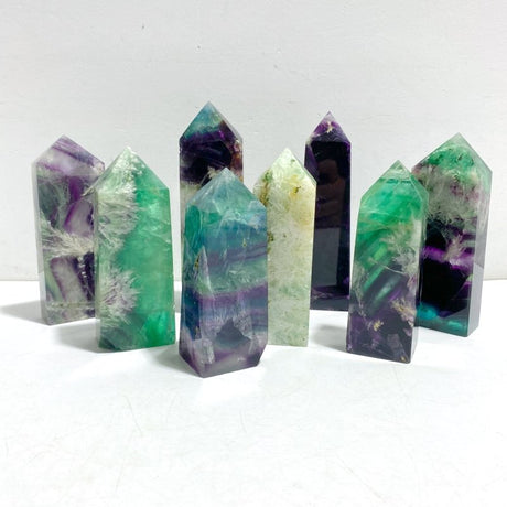 8 Pieces Feather Fluorite Four-sided Points -Wholesale Crystals