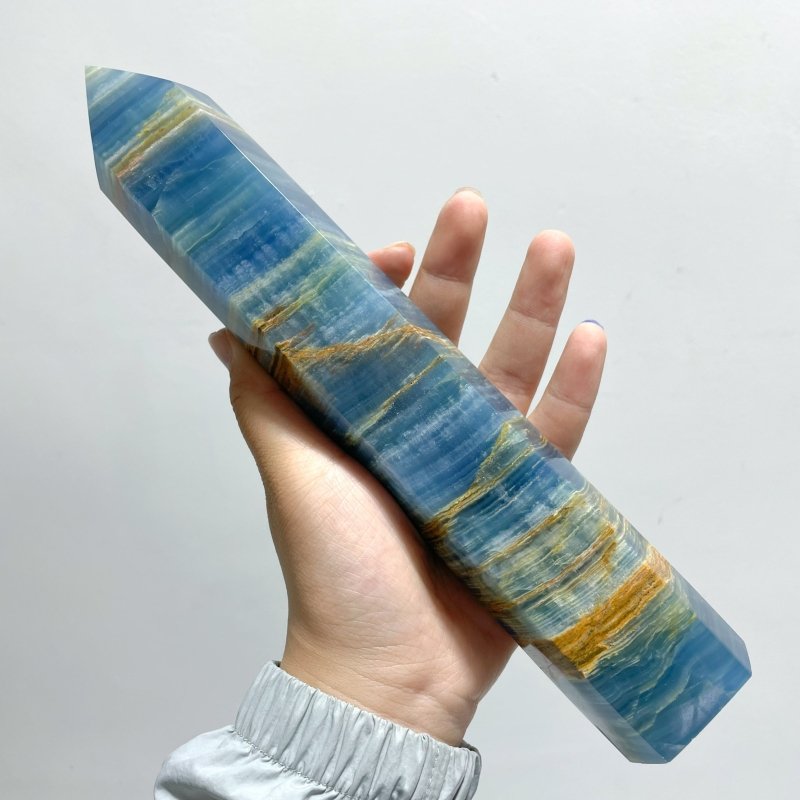 8 Pieces High Quality Blue Onyx Tower - Wholesale Crystals