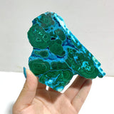 8 Pieces High Quality Chrysocolla Mixed Malachite Slab Specimen 12 - Wholesale Crystals